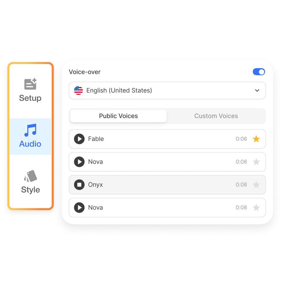 Customize AI settings for your PPT to news video using Visla